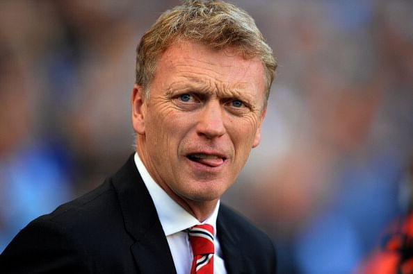 Manchester United manager David Moyes looks on during the Premier League against Manchester City at the Etihad Stadium in Manchester, England, on September 22, 2013. (Getty Images)